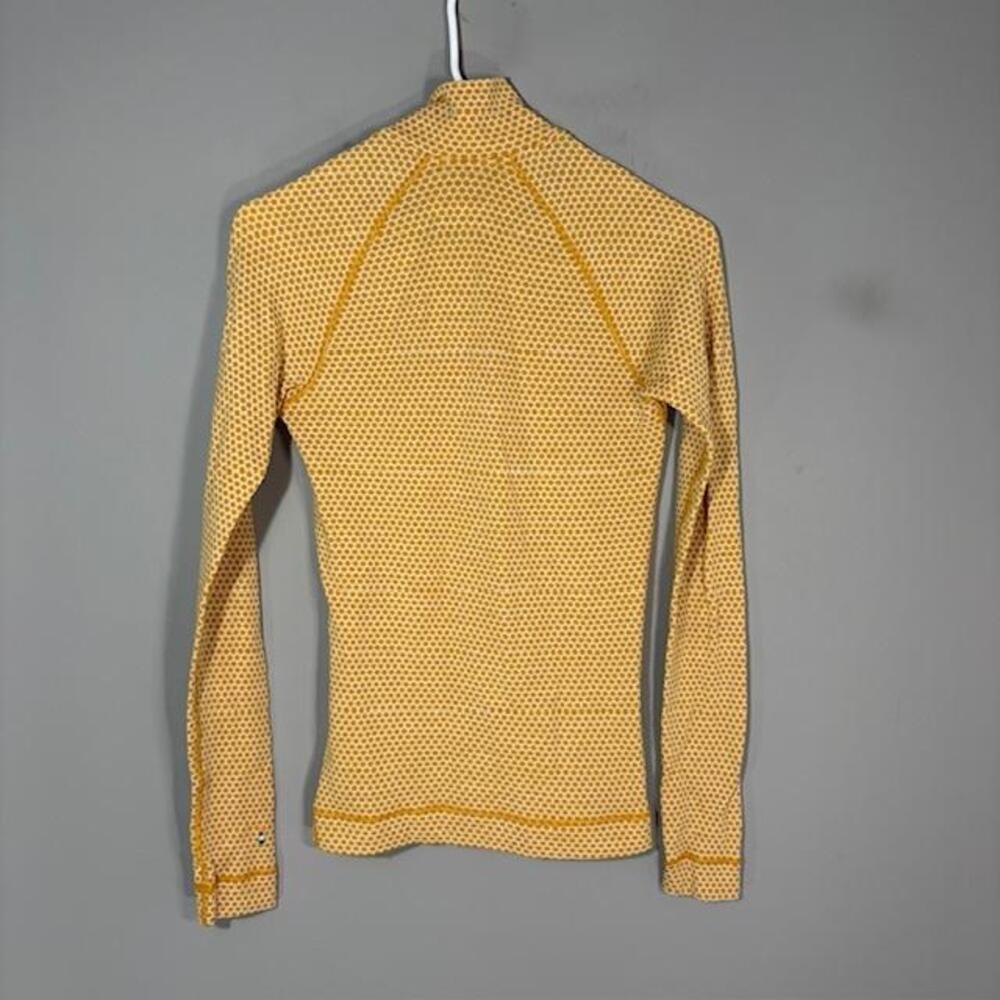 Smartwool Sweater Womens XS Yellow Merino 250 100% Wool 1/4 Zip Mock Neck Knit - Picture 7 of 9